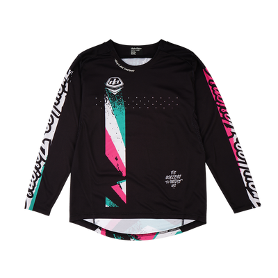 YOUTH SPRINT JERSEY FULL PULL BLACK