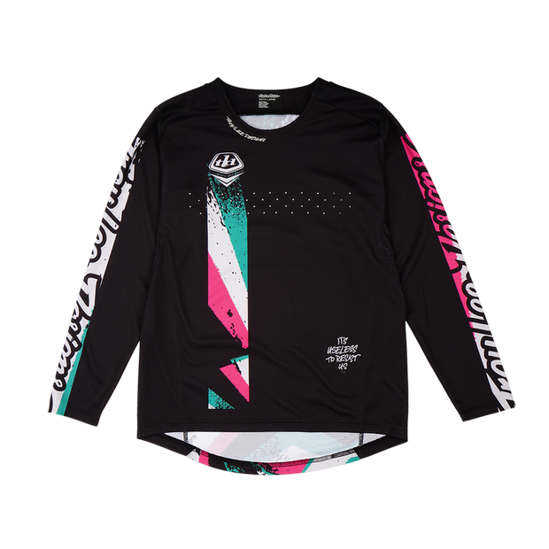 YOUTH SPRINT JERSEY FULL PULL BLACK