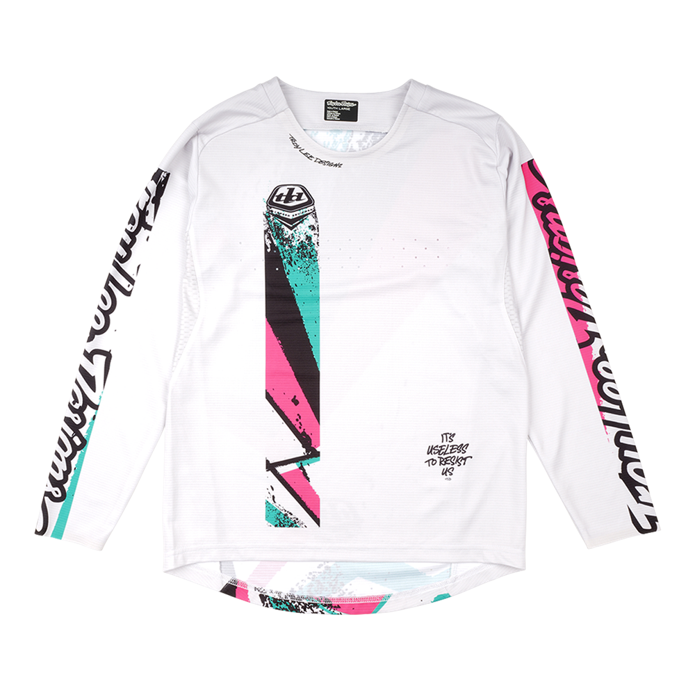 YOUTH SPRINT JERSEY FULL PULL CHALK