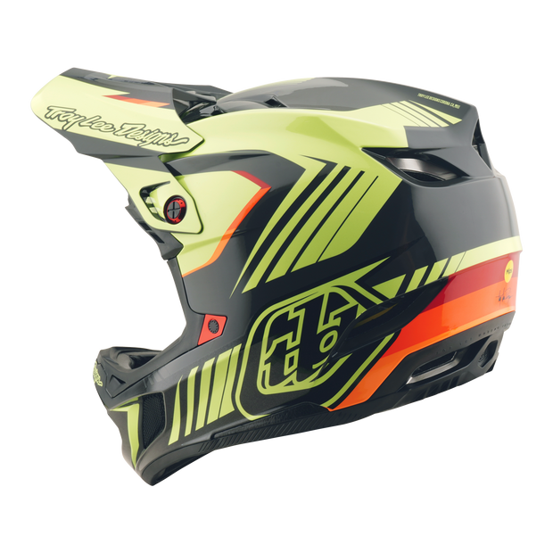 D4 AS POLYACRYLITE HELMET QUALIFER BLACK / YELLOW