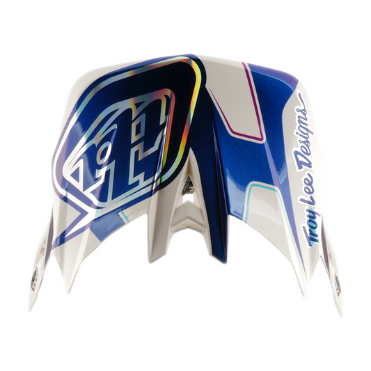 D4 VISOR FLARED WHITE / INDIGO