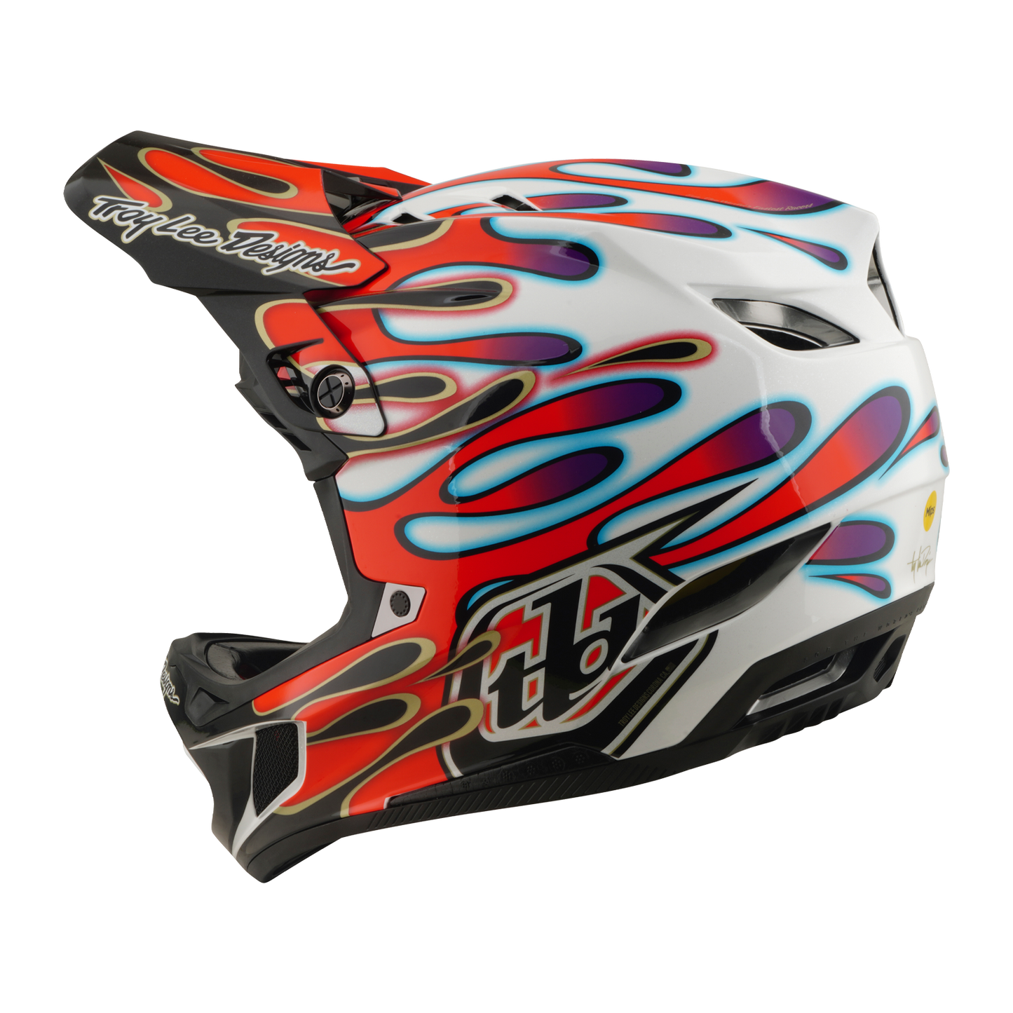 D4 AS COMPOSITE HELMET OVERSPRAY WHITE / RED