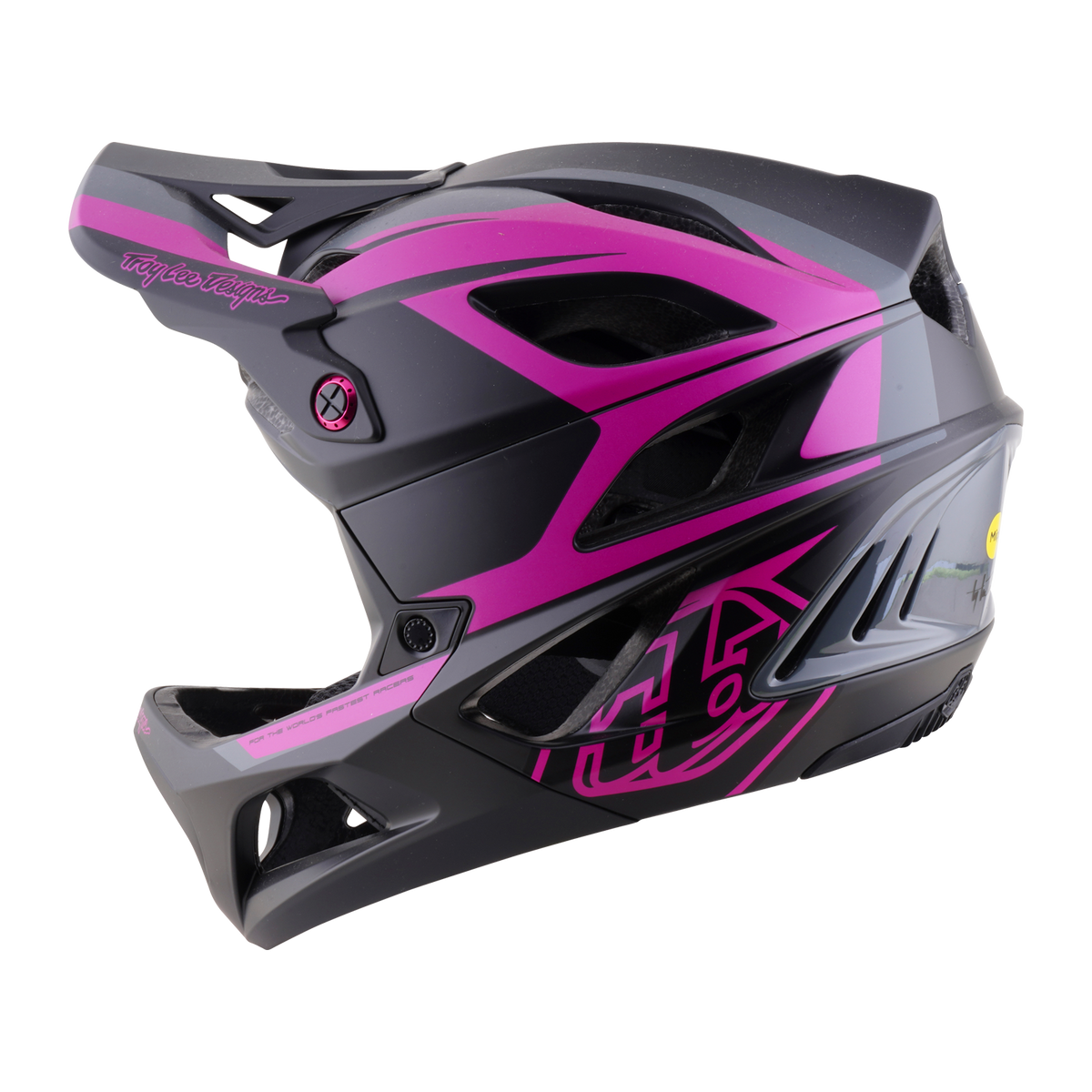 STAGE 2 AS HELMET HIGH VZ DARK GRAY / NEON FUCHSIA