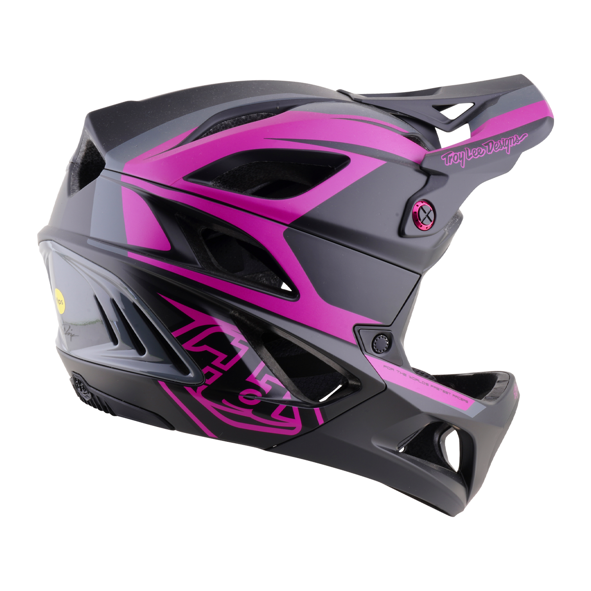 STAGE 2 AS HELMET HIGH VZ DARK GRAY / NEON FUCHSIA