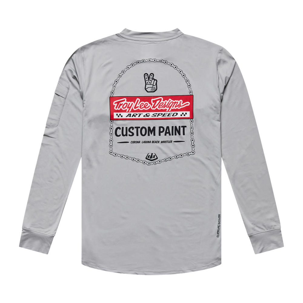 RUCKUS RIDE LONG SLEEVE TEE CUSTOM PAINT MID GRAY