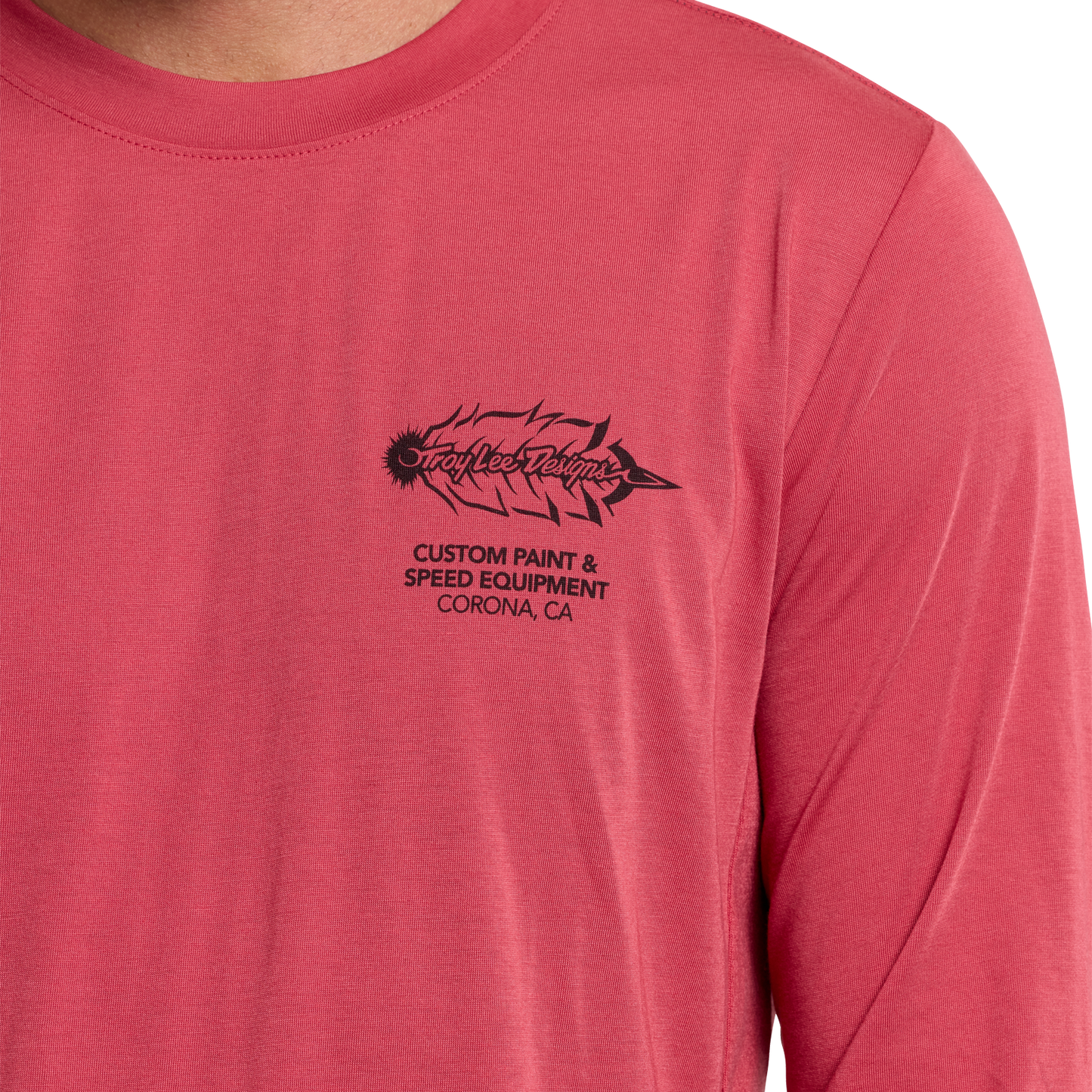 SKYLINE RIDE LONG SLEEVE TEE FEATHERED EMBER RED