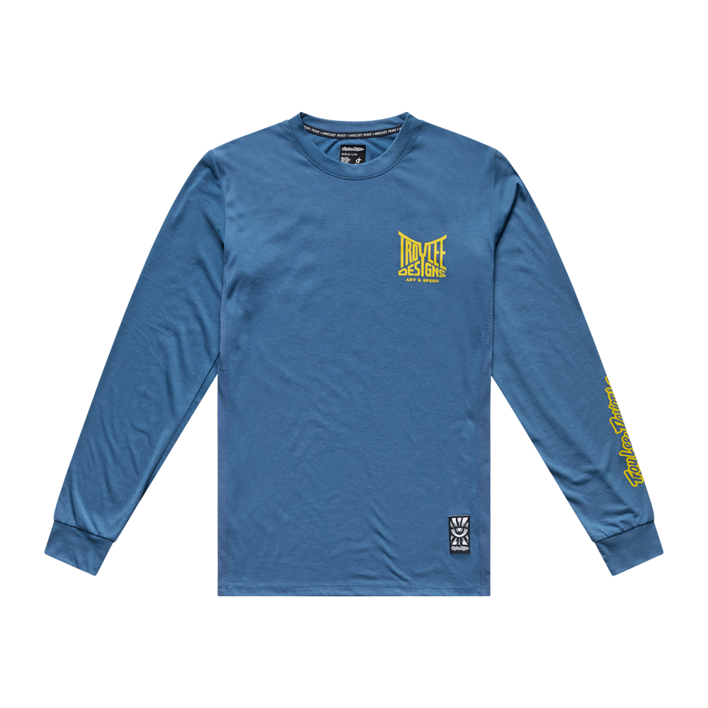 SKYLINE RIDE LONG SLEEVE TEE HANDLEBAR SLATE