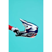 D4 AS POLYACRYLITE HELMET QUALIFER BLUE / WHITE