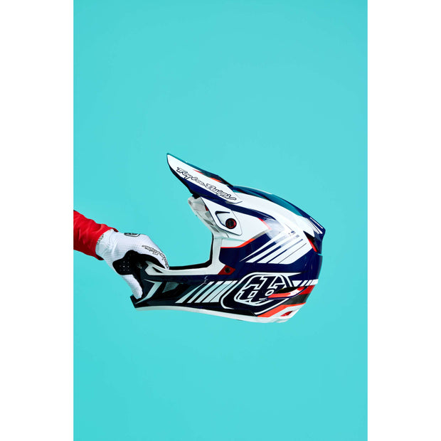 D4 AS POLYACRYLITE HELMET QUALIFER BLUE / WHITE