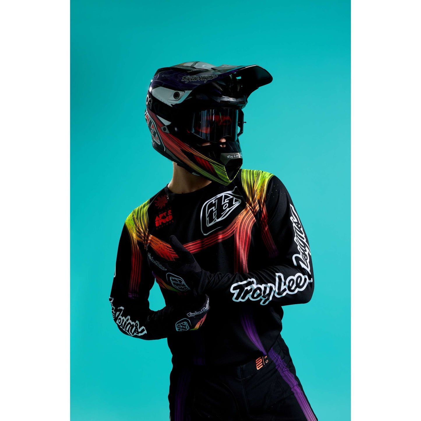 SE5 ECE CARBON HELMET STRIPES BLACK / PURPLE