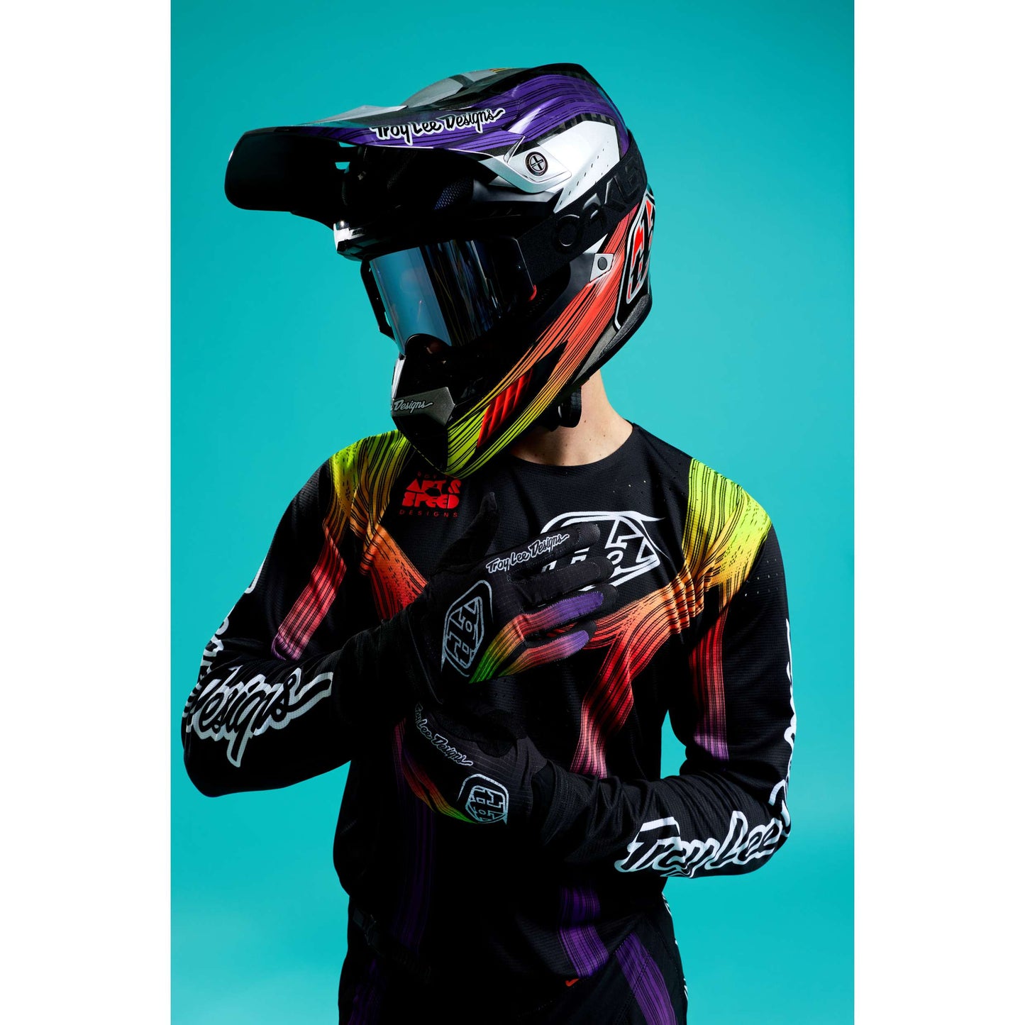 SE5 ECE CARBON HELMET STRIPES BLACK / PURPLE