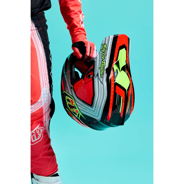 SE5 ECE COMPOSITE HELMET STRIPES BLACK / INFRA RED