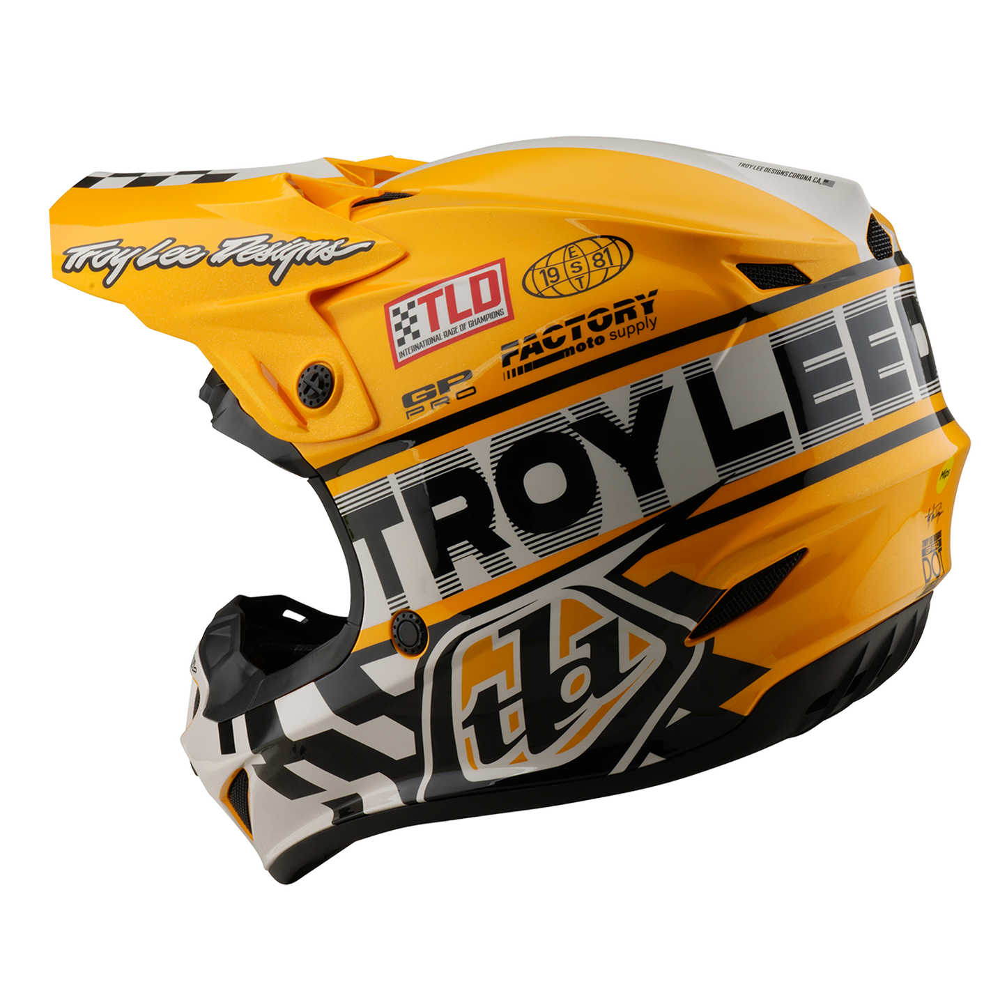 YOUTH GP PRO HELMET FIFTY-50 WHITE / GOLD