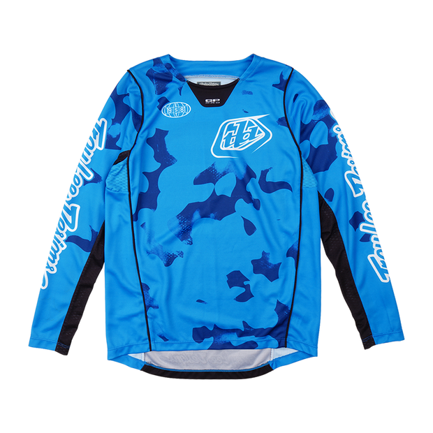 YOUTH GP PRO JERSEY BLOTTED BRIGHT BLUE