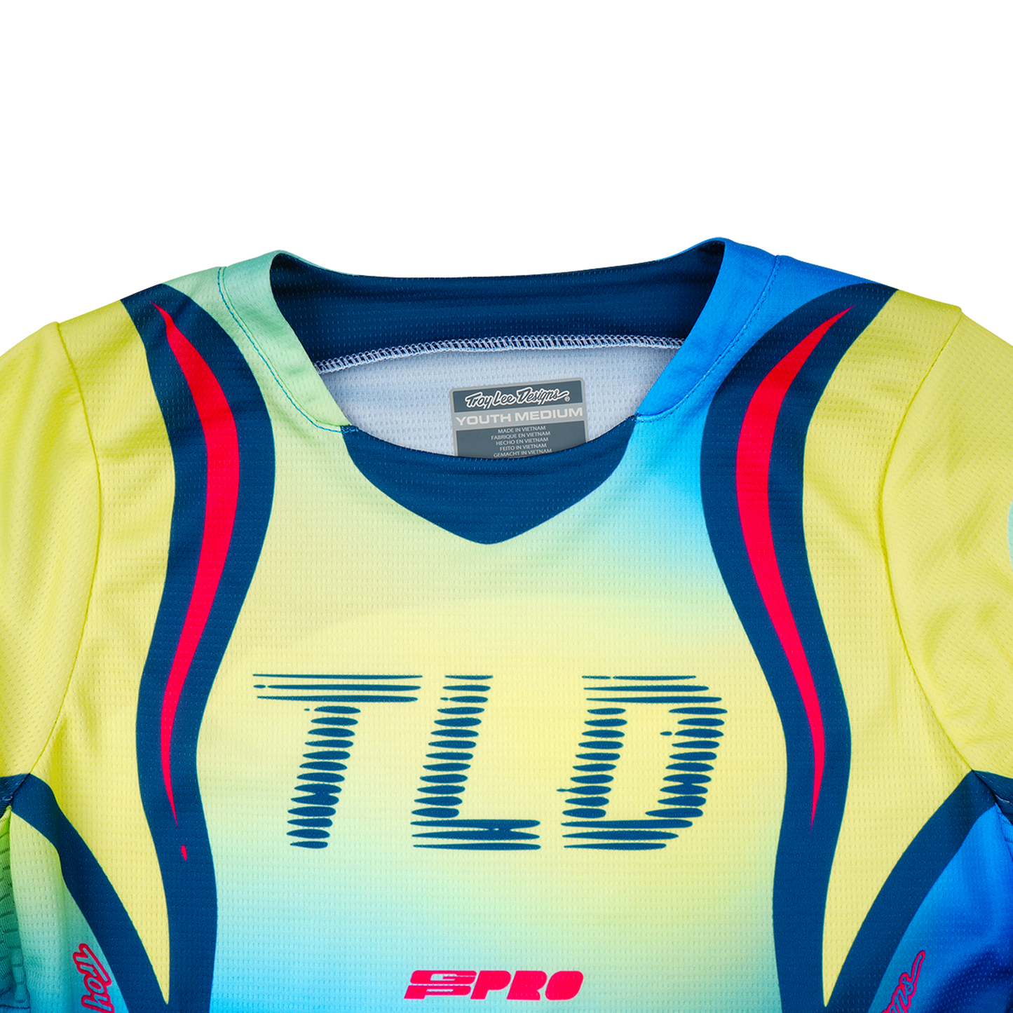 YOUTH GP PRO JERSEY DRIP GLO YELLOW / DARK NAVY