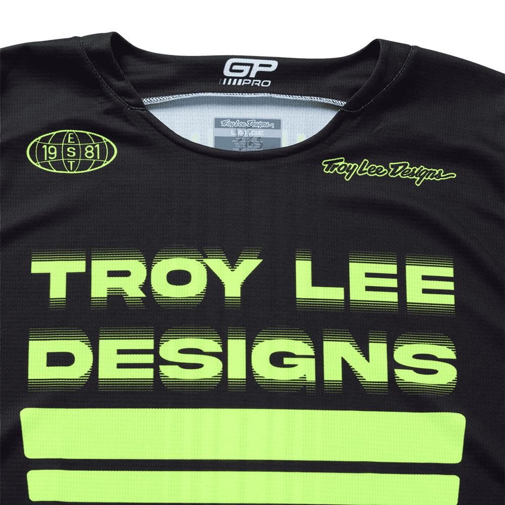 GP PRO JERSEY SEGMENT BLACK / FLO YELLOW