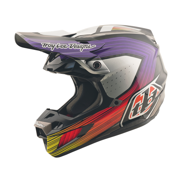 SE5 ECE CARBON HELMET STRIPES BLACK / PURPLE