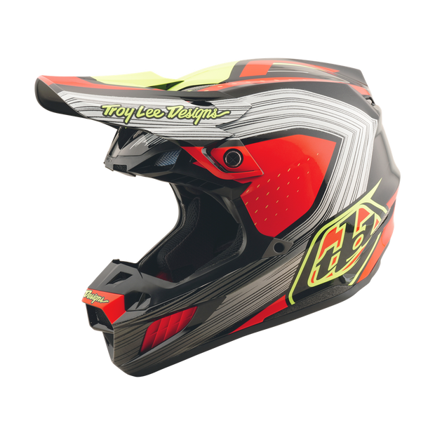 SE5 ECE COMPOSITE HELMET STRIPES BLACK / INFRA RED