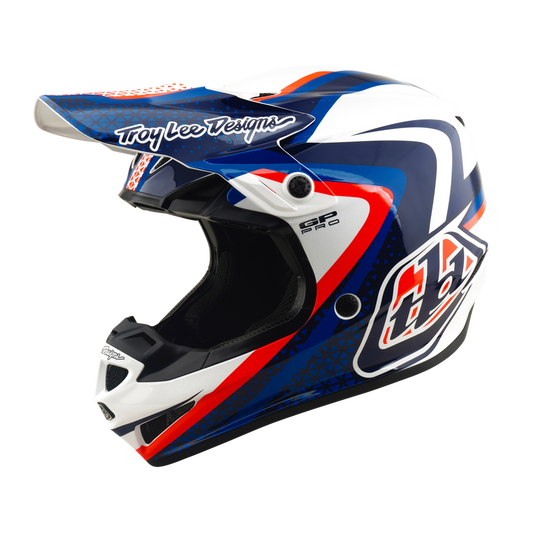 GP PRO HELMET SLIDES WHITE / BLUE