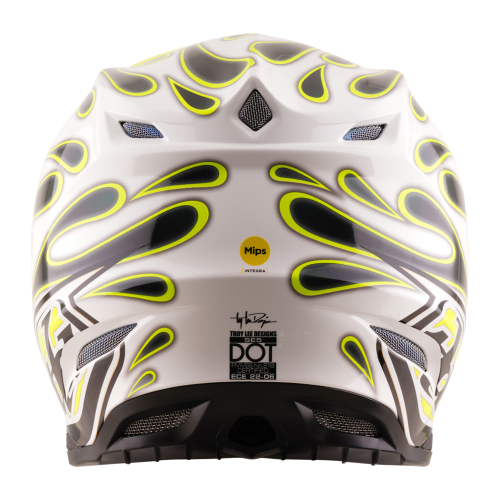 SE5 ECE COMPOSITE HELMET OVERSPRAY CHARCOAL / FLO YELLOW
