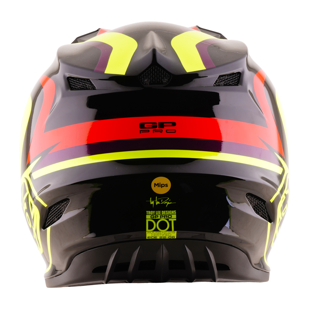 YOUTH GP PRO HELMET SLIDES BLACK / YELLOW