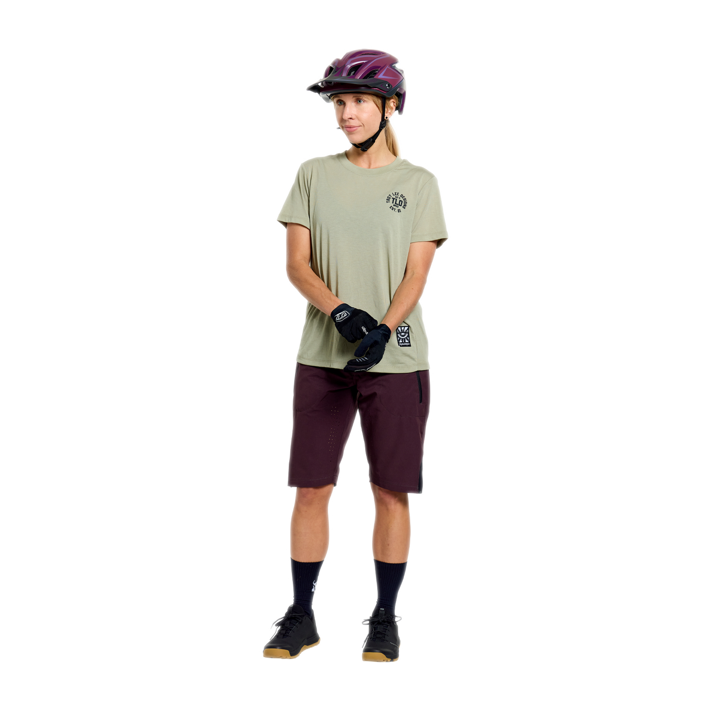 WOMENS LILIUM RIDE SHORT SLEEVE TEE STAMPS SAGE