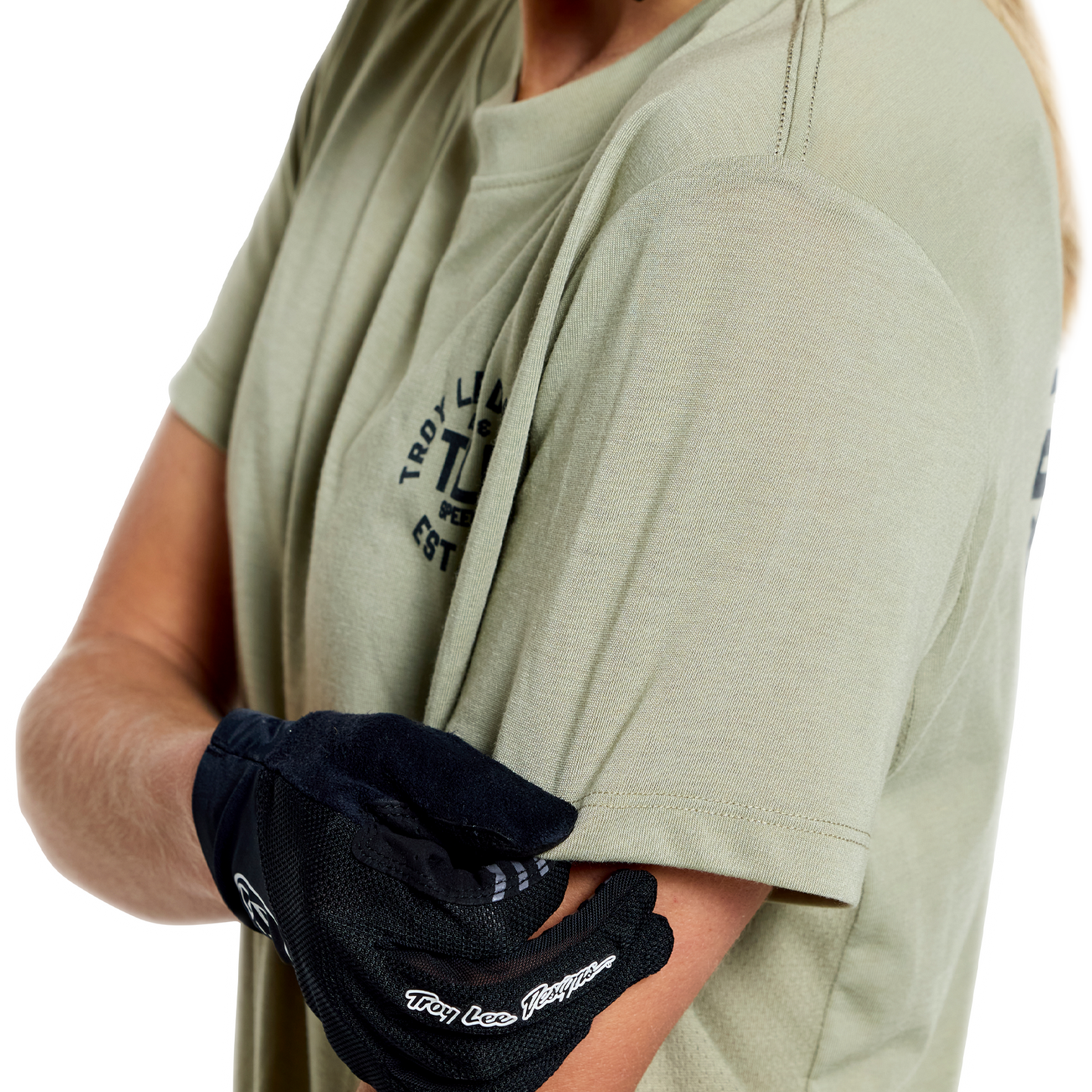 WOMENS LILIUM RIDE SHORT SLEEVE TEE STAMPS SAGE