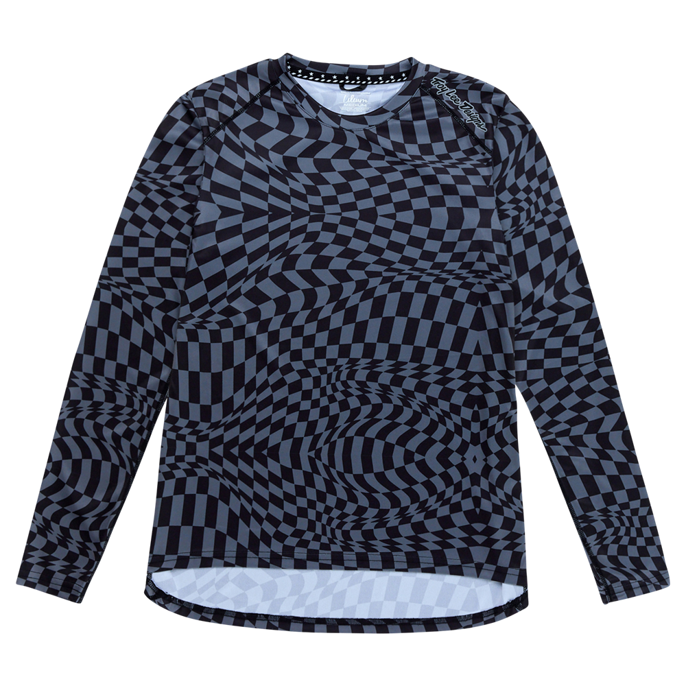WOMENS LILIUM LS JERSEY TWISTED CHECKERS BLACK / GRAY