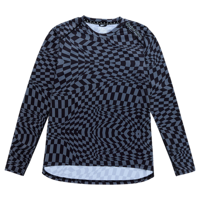 WOMENS LILIUM LS JERSEY TWISTED CHECKERS BLACK / GRAY