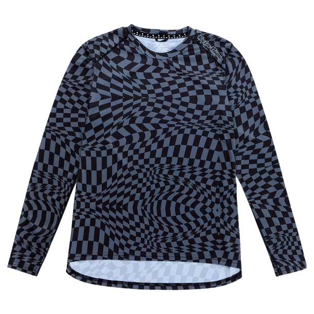 WOMENS LILIUM LS JERSEY TWISTED CHECKERS BLACK / GRAY