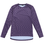 WOMENS LILIUM LS JERSEY TWISTED CHECKERS DEEP PURPLE