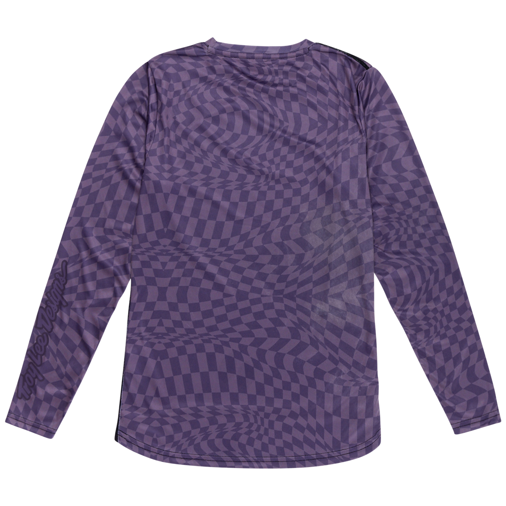 WOMENS LILIUM LS JERSEY TWISTED CHECKERS DEEP PURPLE