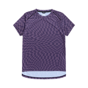 WOMENS LILIUM SS JERSEY TWISTED CHECKERS DEEP PURPLE