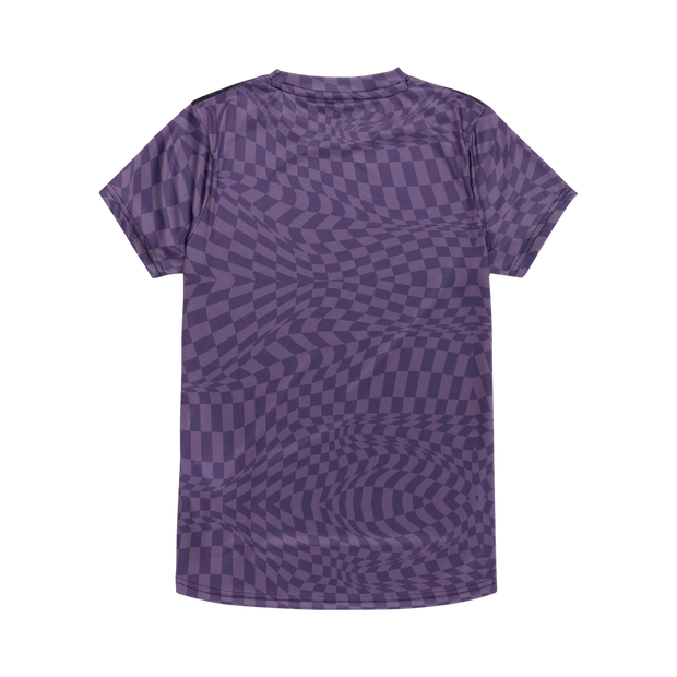 WOMENS LILIUM SS JERSEY TWISTED CHECKERS DEEP PURPLE