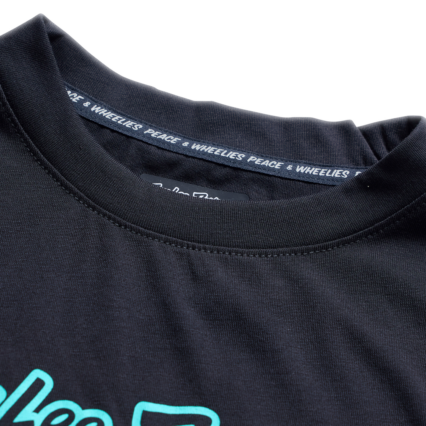 YOUTH SKYLINE RIDE LONG SLEEVE TEE SIGNATURE BLACK / REAL TEAL