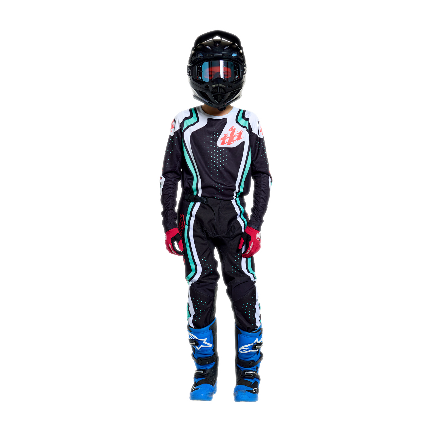 YOUTH GP PRO JERSEY ROLLER BLACK / TEAL