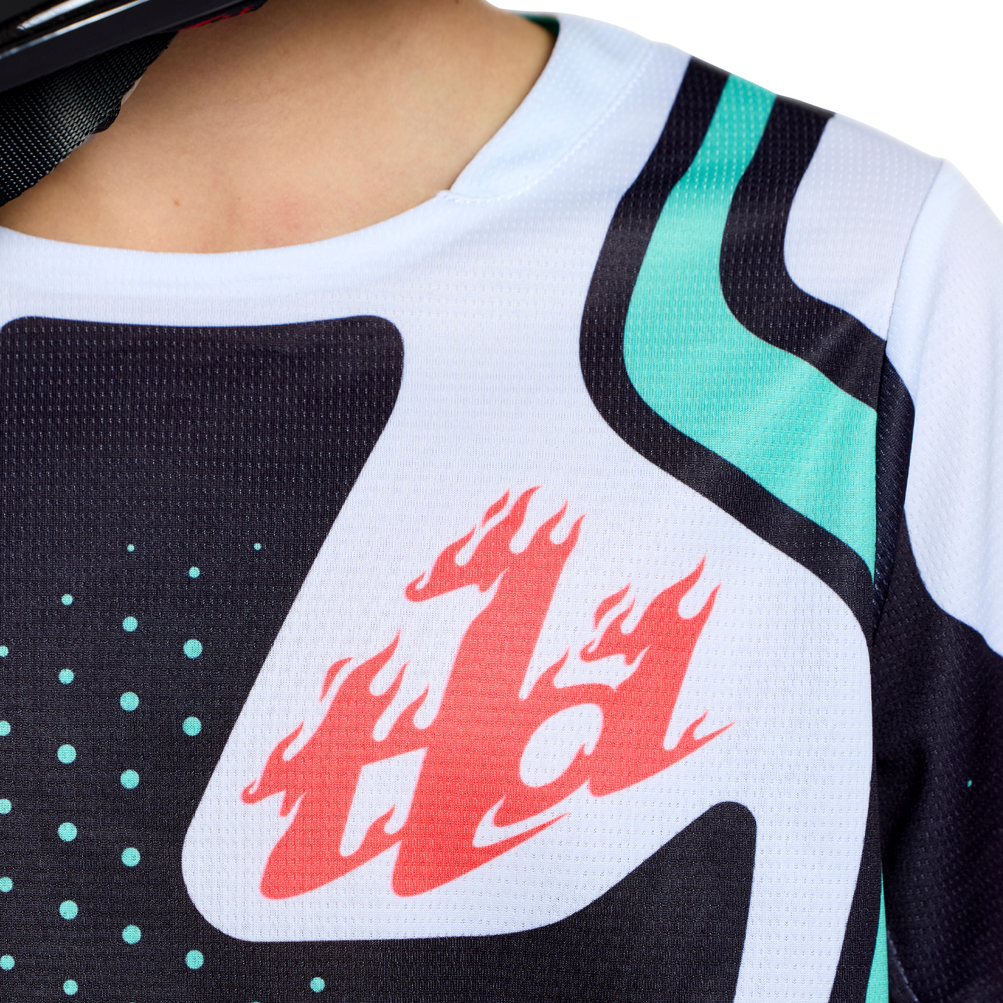 YOUTH GP PRO JERSEY ROLLER BLACK / TEAL