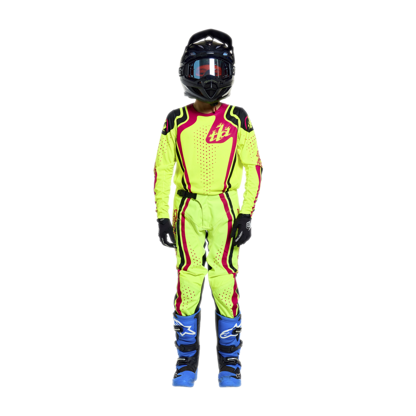 YOUTH GP PRO JERSEY ROLLER FLO YELLOW / FUCHSIA