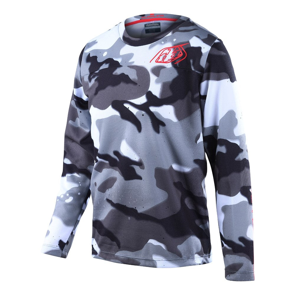 FLOWLINE LS JERSEY SPRAY CAMO WHITE | YOUTH