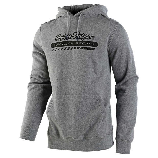 TLD FACTORY RACING PULLOVER HOODIE HEATHER GRAY