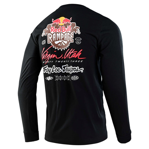 TLD REDBULL RAMPAGE SCORCHED LONG SLEEVE TEE BLACK