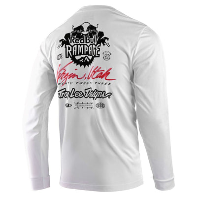 TLD REDBULL RAMPAGE SCORCHED LONG SLEEVE TEE WHITE