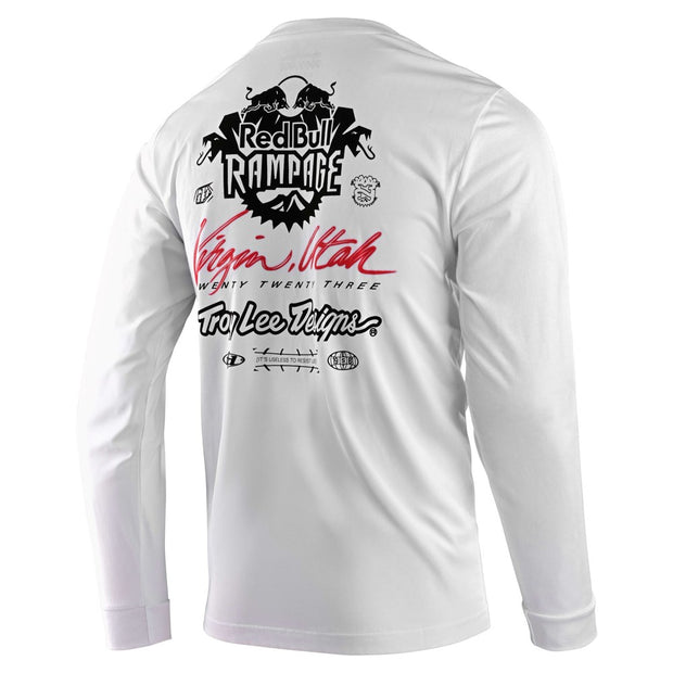 TLD REDBULL RAMPAGE SCORCHED LONG SLEEVE TEE WHITE