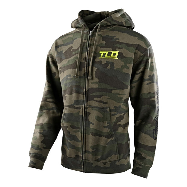 SPEED LOGO ZIP-UP HOODIE CAMO GREEN